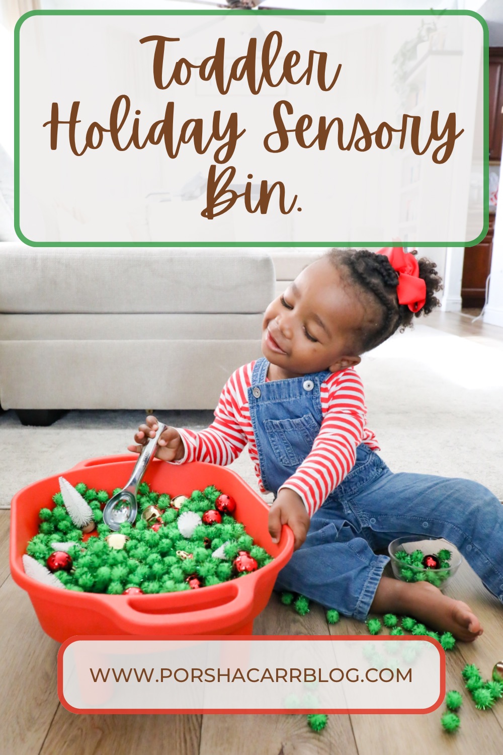 Toddler holiday sensory bin