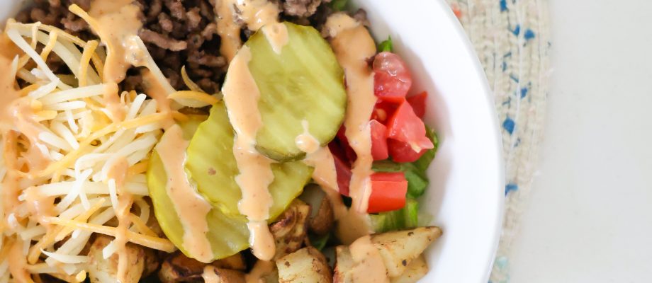 High-Protein, Low-Calorie Burger Bowls.