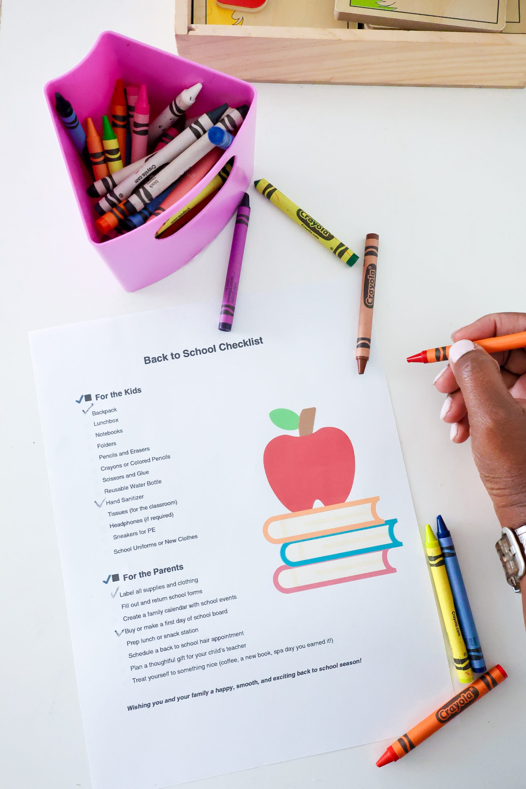 Back to school checklist